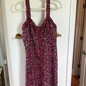 Floral Red Sleeveless Dress NWOT Cider